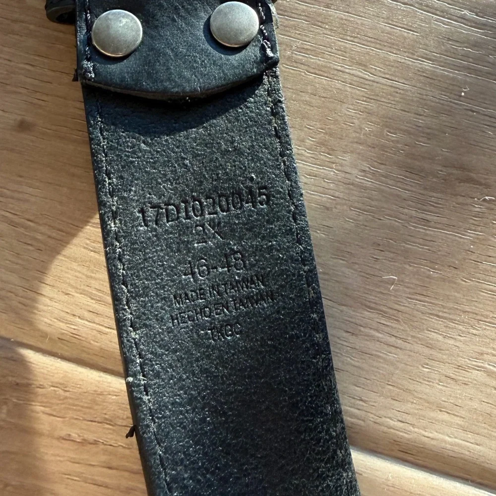 Dickies Black Leather Belt Embossed Logo SIZE 2X